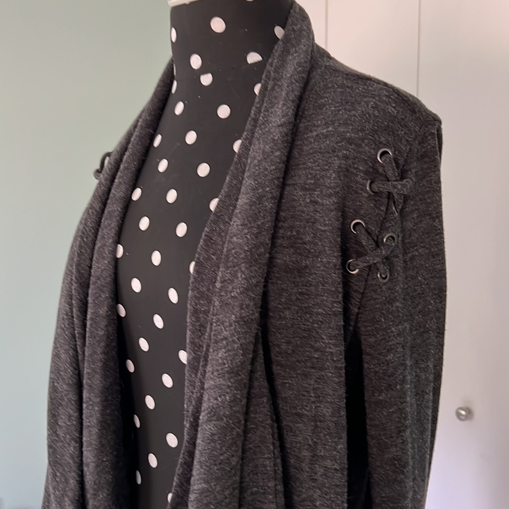 Grey Basic Long Cardigan - image 2